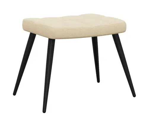 Poilsio Kėdė Su Pakoja, Kreminės Spalvos, Audinys