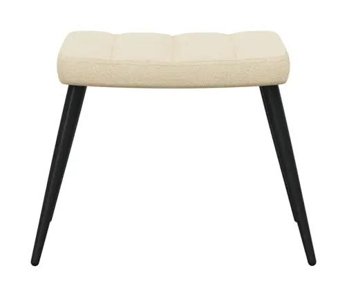 Poilsio Kėdė Su Pakoja, Kreminės Spalvos, Audinys