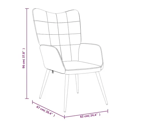 Poilsio Kėdė Su Pakoja, Kreminės Spalvos, Audinys