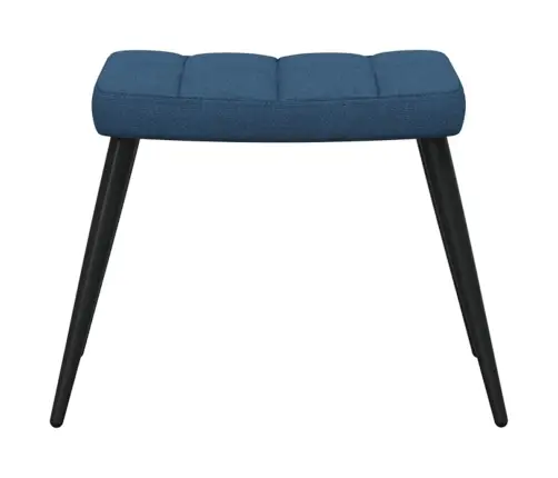 Atpūtas Krēsls Ar Kāju Balstu, Zils Audums Vidaxl