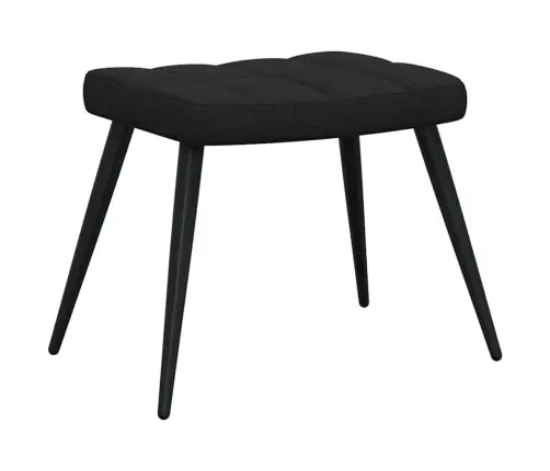 Atpūtas Krēsls Ar Kāju Balstu, Melns Audums Vidaxl