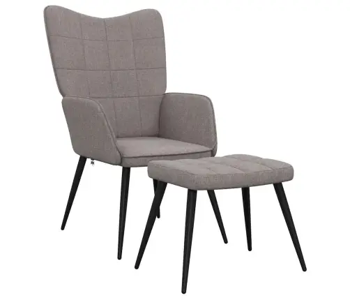 Poilsio Kėdė Su Pakoja, Taupe Spalvos, Audinys