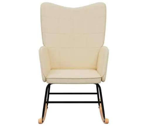 Šūpuļkrēsls, Krēmkrāsas Audums Vidaxl