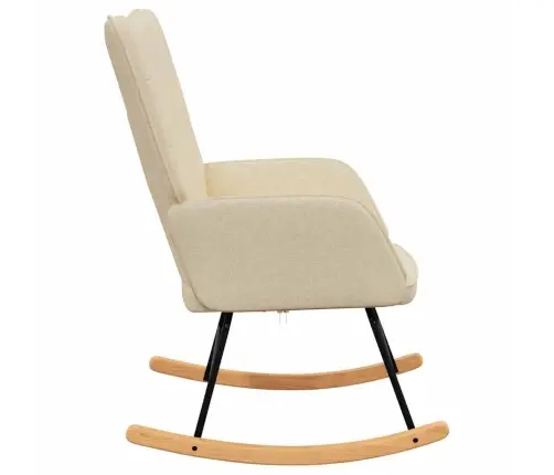 Šūpuļkrēsls, Krēmkrāsas Audums Vidaxl