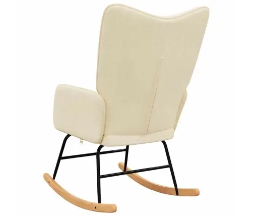 Šūpuļkrēsls, Krēmkrāsas Audums Vidaxl