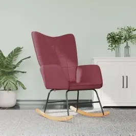 Šūpuļkrēsls, Vīnsarkans Audums Vidaxl Šūpuļkrēsls, Vīnsarkans Audums Vidaxl