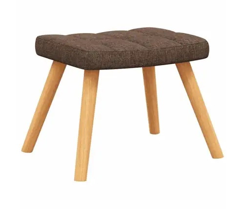 Šūpuļkrēsls Ar Kāju Balstu, Brūns Audums Vidaxl