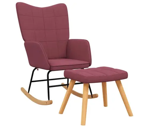 Supama Kėdė Su Pakoja, Raudonojo Vyno Spalvos, Audinys