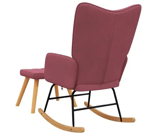 Supama Kėdė Su Pakoja, Raudonojo Vyno Spalvos, Audinys