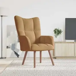 Atpūtas Krēsls, Brūns Samts Vidaxl