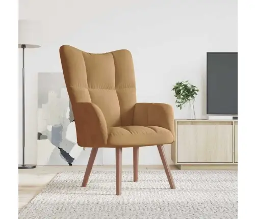 Atpūtas Krēsls, Brūns Samts Vidaxl