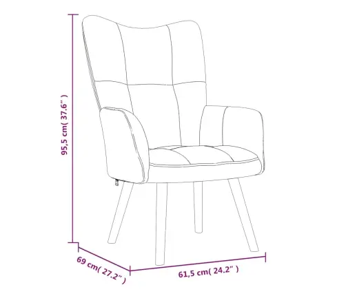 Atpūtas Krēsls, Zils Samts Vidaxl