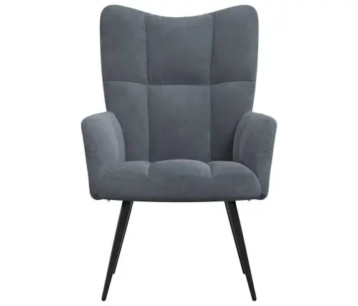 Atpūtas Krēsls, Tumši Pelēks Samts Vidaxl