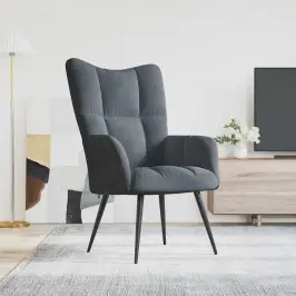 Atpūtas Krēsls, Tumši Pelēks Samts Vidaxl