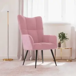 Atpūtas Krēsls, Rozā Samts Vidaxl