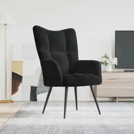 Atpūtas Krēsls, Melns Samts Vidaxl