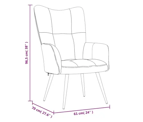 Atpūtas Krēsls, Zils Samts Vidaxl