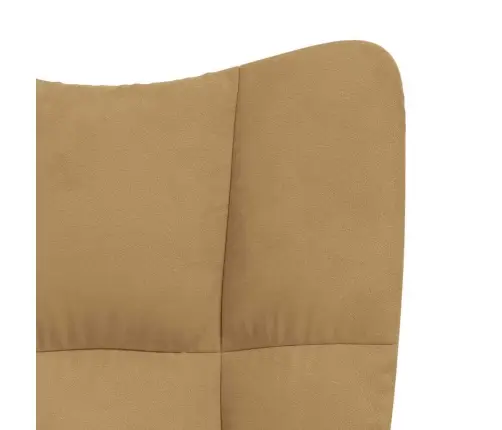 Atpūtas Krēsls Ar Kāju Balstu, Brūns Samts Vidaxl