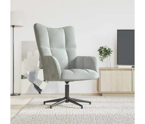 Atpūtas Krēsls, Gaiši Pelēks Samts Vidaxl