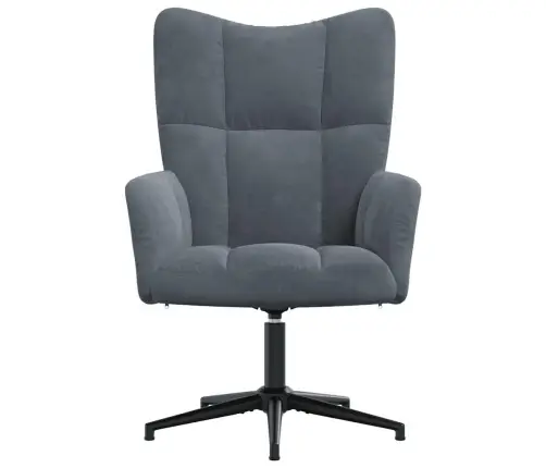 Atpūtas Krēsls, Tumši Pelēks Samts Vidaxl
