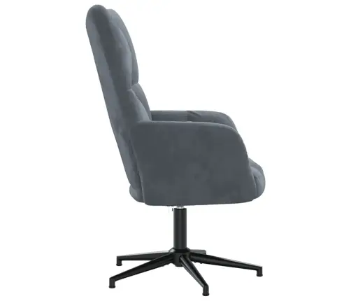 Atpūtas Krēsls, Tumši Pelēks Samts Vidaxl