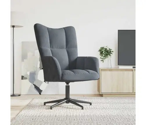 Atpūtas Krēsls, Tumši Pelēks Samts Vidaxl