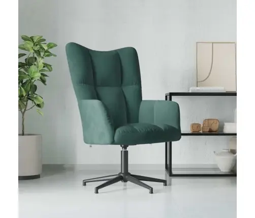 Atpūtas Krēsls, Tumši Zaļš Samts Vidaxl