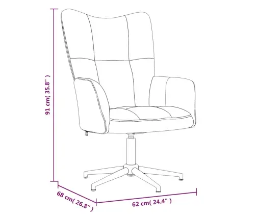 Atpūtas Krēsls, Vīnsarkans Samts Vidaxl