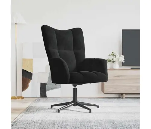 Atpūtas Krēsls, Melns Samts Vidaxl