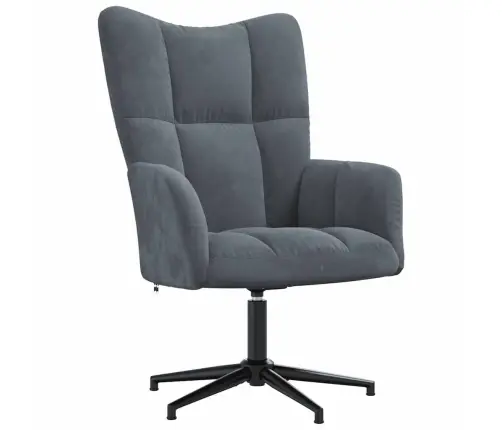 Atpūtas Krēsls Ar Kāju Balstu, Tumši Pelēks Samts Vidaxl