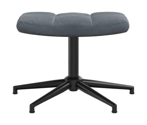 Atpūtas Krēsls Ar Kāju Balstu, Tumši Pelēks Samts Vidaxl