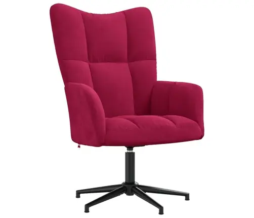 Atpūtas Krēsls Ar Kāju Balstu, Vīnsarkans Samts Vidaxl