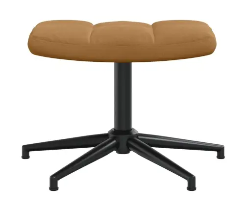 Atpūtas Krēsls Ar Kāju Balstu, Brūns Samts Vidaxl