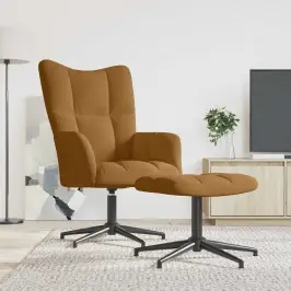 Atpūtas Krēsls Ar Kāju Balstu, Brūns Samts Vidaxl Atpūtas Krēsls Ar Kāju Balstu, Brūns Samts Vidaxl