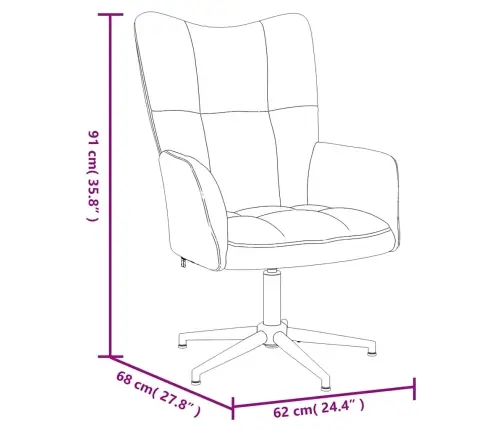 Atpūtas Krēsls, Melns Samts Vidaxl