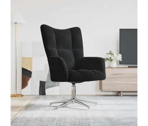 Atpūtas Krēsls, Melns Samts Vidaxl