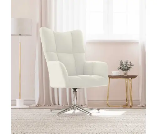 Atpūtas Krēsls, Krēmbalts Samts Vidaxl