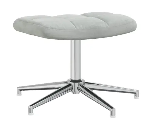 Atpūtas Krēsls Ar Kāju Balstu, Gaiši Pelēks Samts Vidaxl