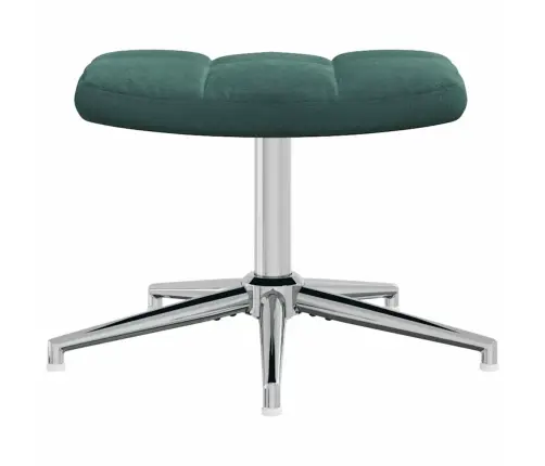 Atpūtas Krēsls Ar Kāju Balstu, Tumši Zaļš Samts Vidaxl