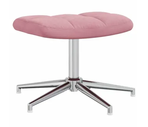 Atpūtas Krēsls Ar Kāju Balstu, Rozā Samts Vidaxl