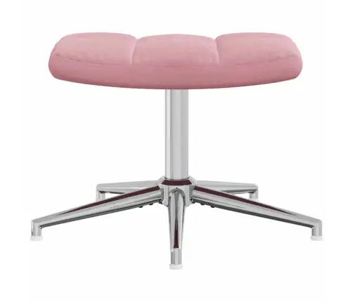 Atpūtas Krēsls Ar Kāju Balstu, Rozā Samts Vidaxl