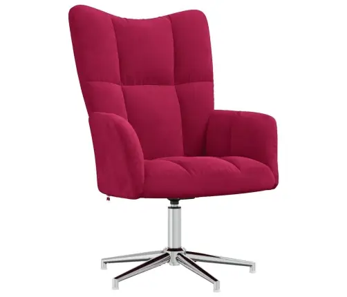 Atpūtas Krēsls Ar Kāju Balstu, Vīnsarkans Samts Vidaxl