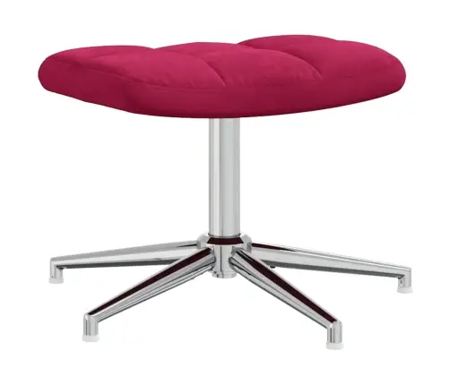 Atpūtas Krēsls Ar Kāju Balstu, Vīnsarkans Samts Vidaxl