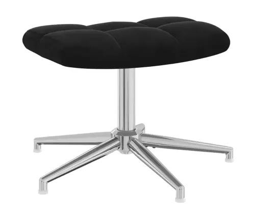 Atpūtas Krēsls Ar Kāju Balstu, Melns Samts Vidaxl