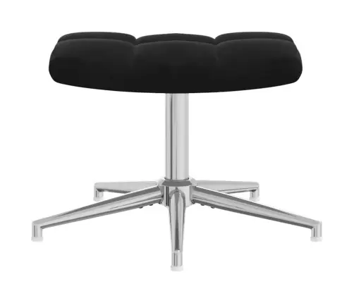 Atpūtas Krēsls Ar Kāju Balstu, Melns Samts Vidaxl