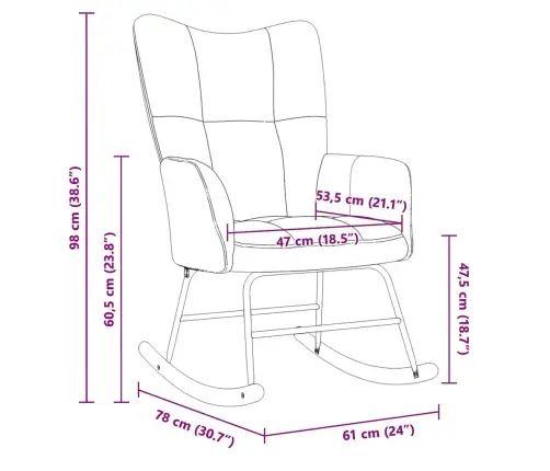 Šūpuļkrēsls, Gaiši Zaļš Samts Vidaxl