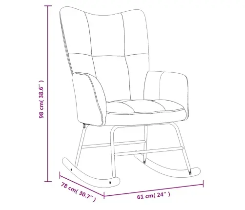 Šūpuļkrēsls, Sinepju Dzeltens Samts Vidaxl Šūpuļkrēsls, Sinepju Dzeltens Samts Vidaxl