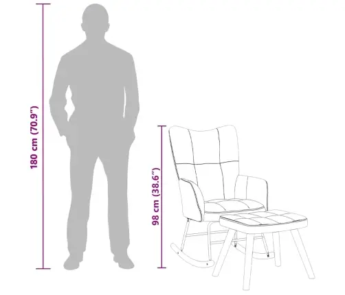 Šūpuļkrēsls Ar Kāju Balstu, Tumši Pelēks Samts Vidaxl