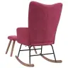 Šūpuļkrēsls Ar Kāju Balstu, Vīnsarkans Samts Vidaxl