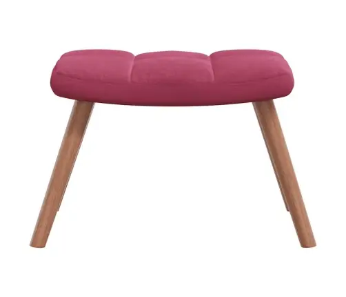 Šūpuļkrēsls Ar Kāju Balstu, Vīnsarkans Samts Vidaxl